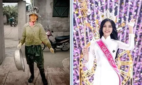 Ảnh Hoa hậu Đỗ Thị Hà mặc đồ nông dân lấm lem khiến dân mạng 'phát cuồng'